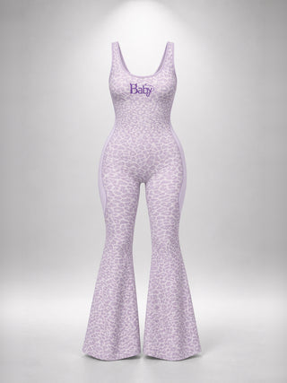 Lilac Leopard Jumpsuit TAURO - mockup 3D de producto