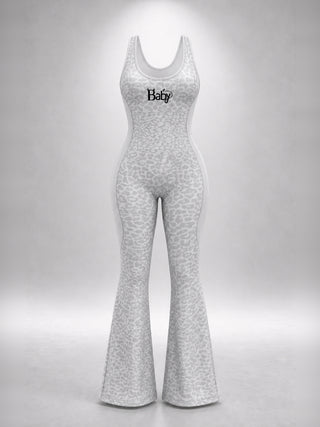 Gray Leopard Jumpsuit TAURO - mockup 3D de producto