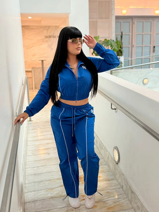 Royal Blue Biker Set TAURO - vista de frente