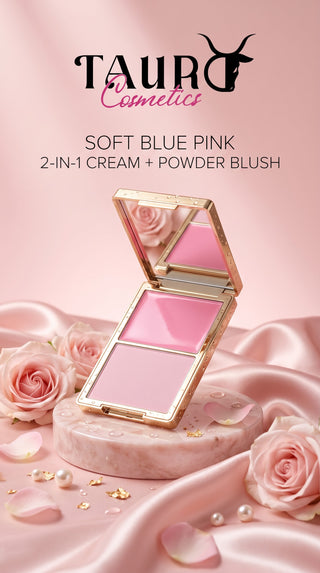 TAURO Blush Cream & Powder 2-1 - #2 Soft Blue Pink