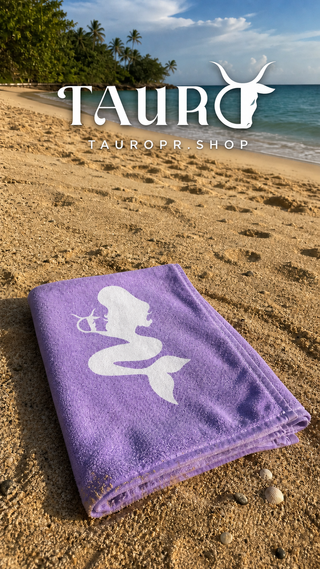 TAURO Mermaid Beach Towel - Lilac editorial